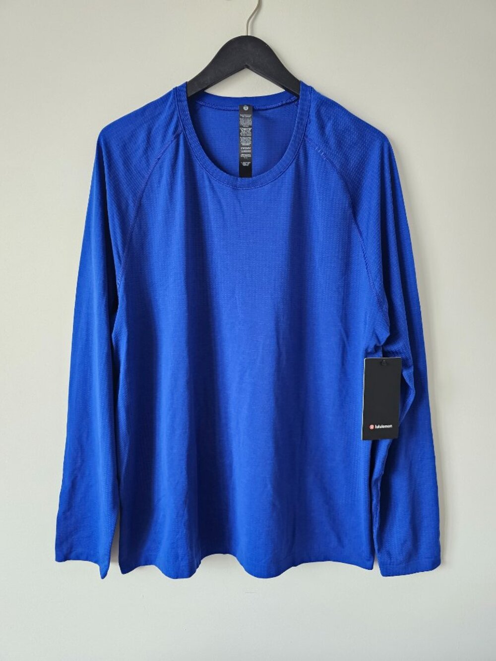 NWT LULULEMON RVSD/RVSD Riverside Blue Metal Vent Tech LS Top Shirt Men's XXL